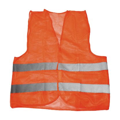 Imagen de Chaleco Naranja Poliester 2 bandas Reflectivas 120 Gramos